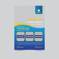 Reisebüro-Flyer oder Poster-Design-Vorlage vektor