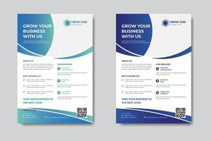 Flyer-Designvorlage für eine professionelle Agentur für digitales Marketing für Unternehmen vektor