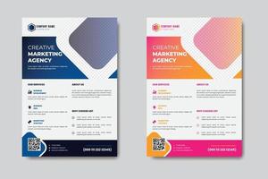 Flyer-Designvorlage für eine professionelle Agentur für digitales Marketing für Unternehmen vektor
