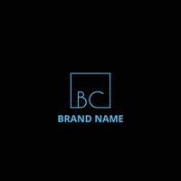 bc brief logo design vektor