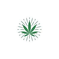 Cannabis-Vektor, Symbol in weißem Hintergrund vektor