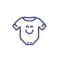 Symbol für Babykleidung auf weiß vektor