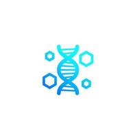 genetik, DNA-forskning ikon vektor