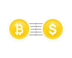 Bitcoin-Dollar-Wechsel, Vektorillustration vektor