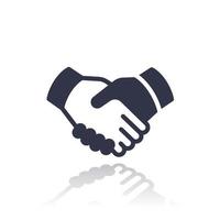 Handschlag, Deal, Partnerschaftssymbol isoliert über weiß vektor