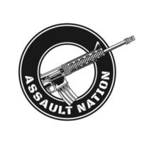 assault nation logotyp vektor