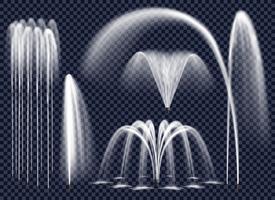 Realistische Brunnen auf transparentem Hintergrund vektor