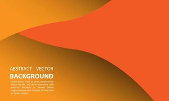 abstrakter Hintergrund geometrische flüssige orange Abstufungsfarbe mit einfachem und elegantem Wellenstil, für Poster, Banner und andere, Vektordesign-Kopierraumbereich eps 10 vektor