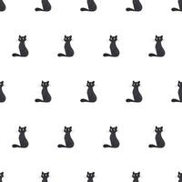 sömlös bakgrund med en svart katt. lämplig för bakgrunder, vykort och omslagspapper. vektor. vektor