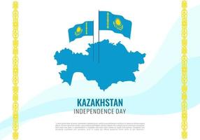 Kasachstan Unabhängigkeitstag Hintergrund für nationale Feiern. vektor