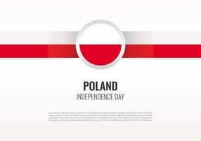 Polen-Unabhängigkeitstag-Hintergrundbanner für nationale Feier. vektor