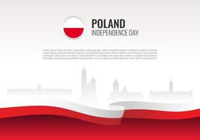 Polen självständighetsdagen bakgrundsbanner för nationellt firande. vektor