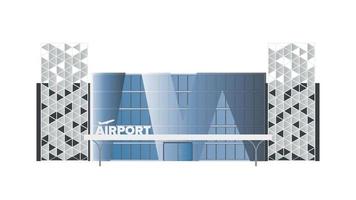 modern flygplats. flygplats i platt stil. isolerad på en vit bakgrund. vektor illustration.