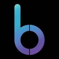 b logo.b brev design vektor illustration modern monogram ikon.