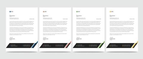 kreativa företags moderna företag brevpapper malldesign vektor