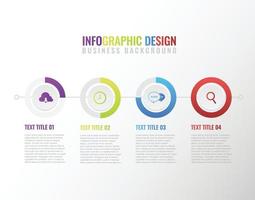 infographic steg process cirkel färgglada design vektor bakgrund