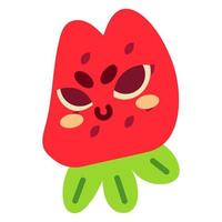 süße Erdbeer-Maskottchen-Abbildung 5 vektor