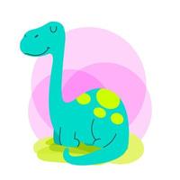 söta dinosaurier vektorillustration, brontosaurus söta små dinosaurier vektor
