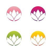 Blumenlogo-Vektor-Icon-Set vektor