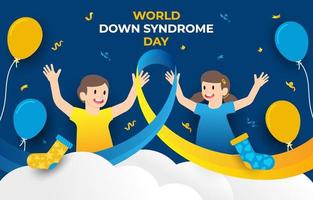 World Downs syndrom dag bakgrund vektor