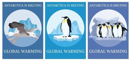 Auswahlplakat Klimaschutz Pinguine vektor