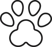 fotsteg hund ikon vektor linje för webb, presentation, logotyp, ikon symbol.