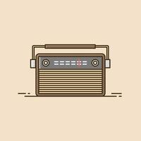 vintage radio platt designstil. vektor illustration