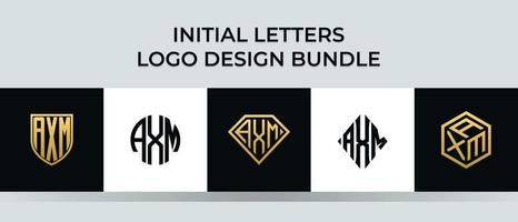 Anfangsbuchstaben axm Logo Designs Bundle vektor