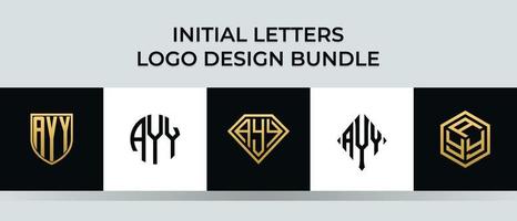 Anfangsbuchstaben Ayy Logo Designs Bundle vektor