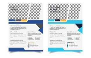 Immobilien Flyer Template-Design-Vektor-Illustration. vektor