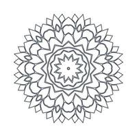 Blumenmustervektor. Mandala-Linien-Kunstillustration. Schwarz-Weiß-Malbuchmuster. Mandala-Muster-Vektor. Mandala-Malbuch-Design. einfacher Dekorationsmandalavektor. vektor