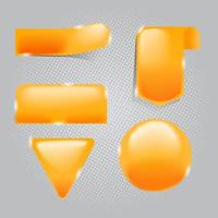 glänzender Preisschild-Verkauf mit oranger Farbe vektor