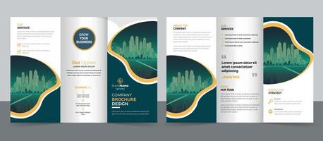 Corporate Business Trifold Broschüren-Vorlagendesign vektor