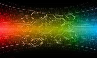 Cyber-Circuit-Zukunftstechnologie-Konzepthintergrund, Text vektor