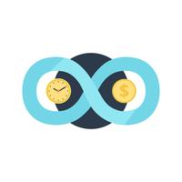 Time Money Conceptual Metafor Illustration Icon vektor