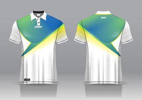 pikétröja uniform design, kan användas för badminton, golf framifrån, bakifrån. jersey mockup vektor, design premium mycket enkel och lätt att anpassa vektor