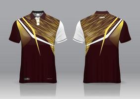 pikétröja uniform design, kan användas för badminton, golf framifrån, bakifrån. jersey mockup vektor, design premium mycket enkel och lätt att anpassa vektor