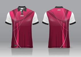 pikétröja uniform design, kan användas för badminton, golf framifrån, bakifrån. jersey mockup vektor, design premium mycket enkel och lätt att anpassa vektor