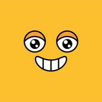 lächelnde fröhliche Emoji-Vektorillustration vektor