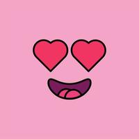 Liebe, romantische Emoji-Vektorillustration vektor