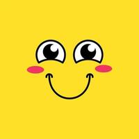 lächelnde, errötende Emoji-Vektorillustration vektor