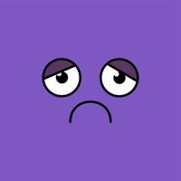 ledsen, deprimerad emoji vektorillustration vektor