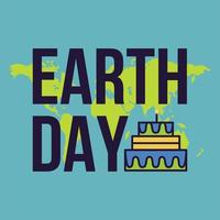 Happy Earth Day Schriftzug vektor