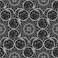 schwarz weiß monochromes Mandala Boho nahtloses Muster vektor