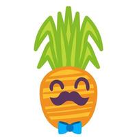 söt hipster ananas handritad illustration vektor