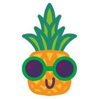 snygga ananas i glasögon handritad illustration vektor