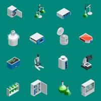 Scientific Laboratory Equipment Isometric Icons vektor