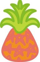 hel ananas handritad vektorillustration vektor