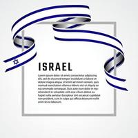 Bandform Israel Flagge Hintergrundvorlage vektor