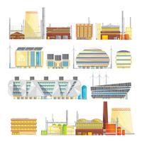 Industrial Eco Waste Solutions Flat Icons Collection